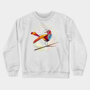 colorful robot bird Crewneck Sweatshirt